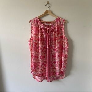 Violet + Clair Pink Floral Blouse